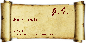 Jung Ipoly névjegykártya